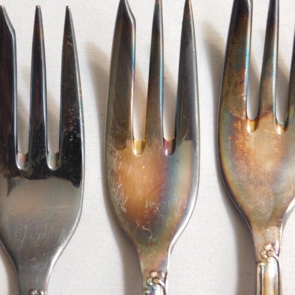 Vintage Schaso German Cocktail Fork Set - Picture 14 of 16